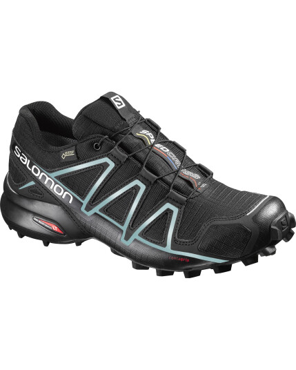 Salomon Speedcross 4 GTX W Black/Black/Metallic Bubble Blue (Storlek 5 UK)