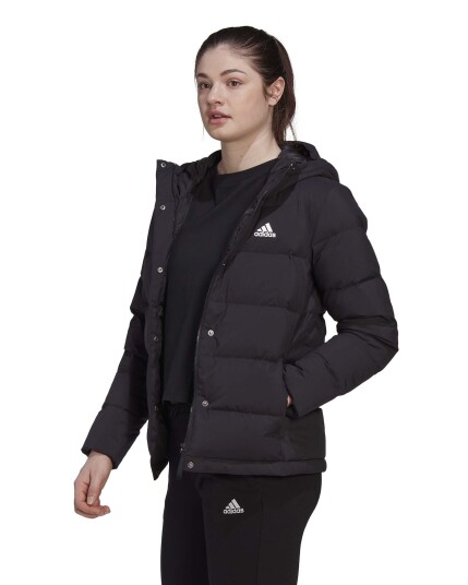 Adidas Helionic Hooded Down Jacket W Black (Storlek XS)