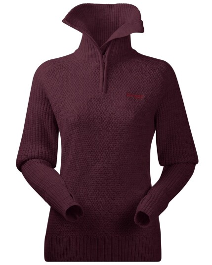 Bergans Ulriken Jumper W Zinfandel rød Mel (Storlek M)