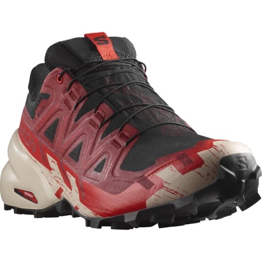 Salomon Men's Speedcross 6 GORE-TEX 41 1/3, Black/Red Dalhia/Poppy Red