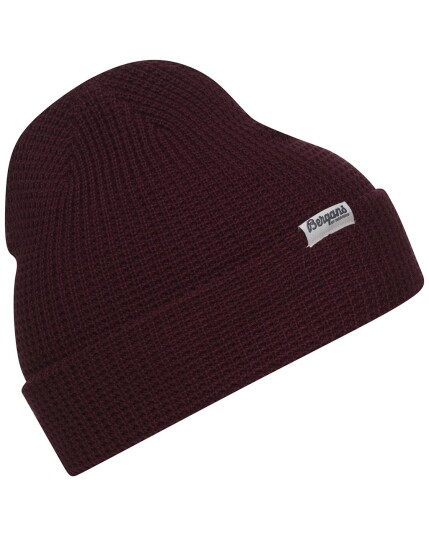 Bergans Waffle Knit Beanie Zinfandel Red