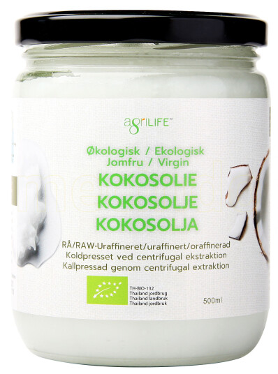 Agrilife Kaldpresset Kokosolje 500ml