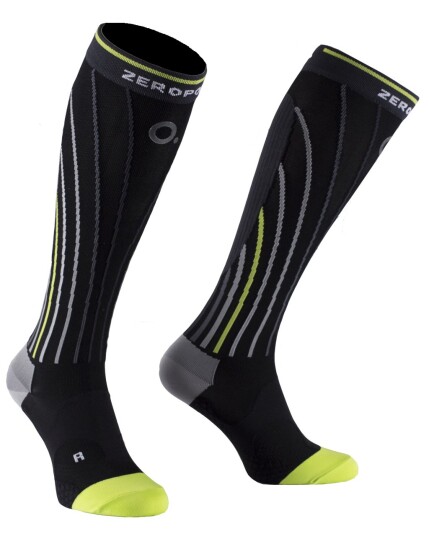 Zero Point Pro Racing Compression Socks W Black/Yellow (Storlek 38-40)