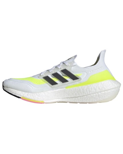 Adidas Ultraboost 21 M FtwWhite/CBlack/SYellow (Storlek 7.5 UK)