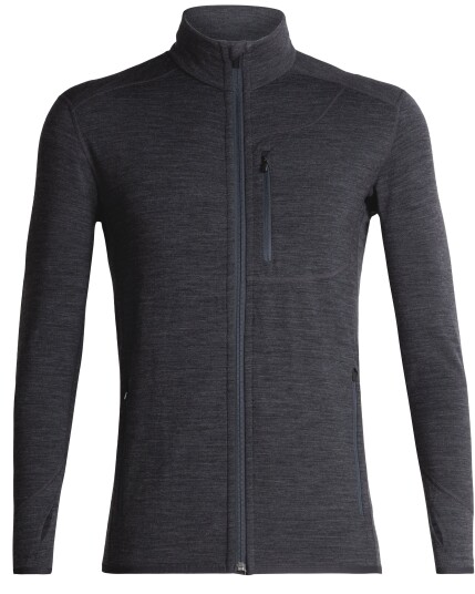 Icebreaker Descender L/S Zip M Jet Heather/Monsoon (Storlek XXL)