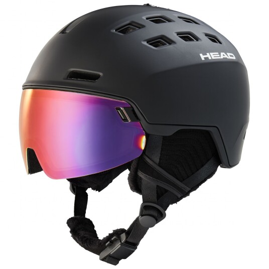 Head Radar 5K Pola, Skihjelm med Visir, Black 60-63cm