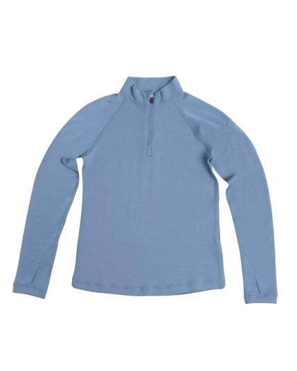 Icebreaker 260 Tech L/S Half Zip JR Blue (Storlek 6)