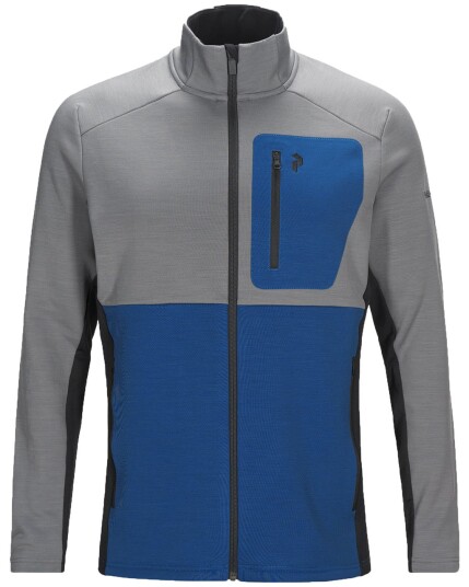 Peak Performance Helo Mid Zip Jacket M Grey Melange (Storlek M)