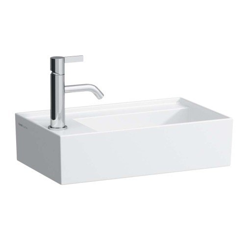 Kartell Laufen servant, 46x28 cm, venstre, hvit