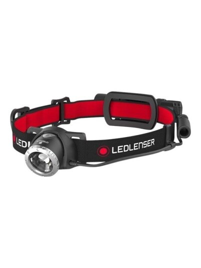 Ledlenser H8R hodelykt, 600 lumen, sort/rød