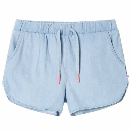  Barneshorts myk denimblå 128