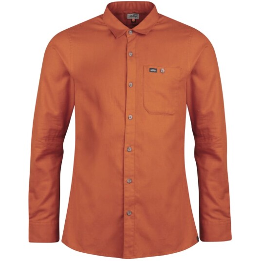 Lundhags Men's Ekren Solid Long Sleeve Shirt Oransje S Man