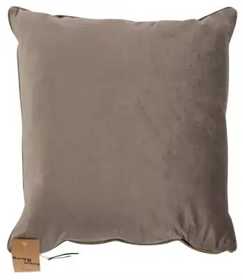 Borg Living Pyntepute - 45x45 cm - Ensfarget grå - Velur -