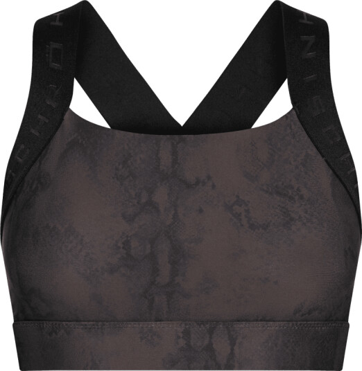 Röhnisch Women's Kay Printed Sports Bra XS, Brown snøke