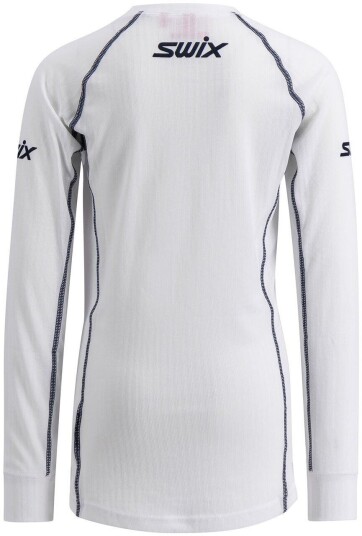 Swix Racex Classic Long Sleeve Junior Bright White/Dark Navy 128