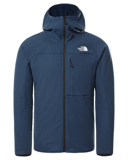 The North Face Summit L2 Futurefleece F/Z Hoodie M Blue Wing Teal (Storlek M)