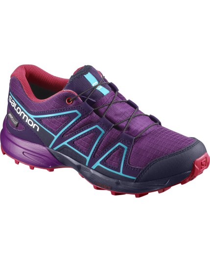 Salomon Speedcross CSWP JR Grj/Ev Blue/Blue Bird (Storlek 35)