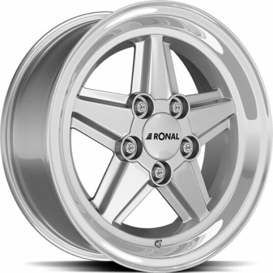 Ronal R9 Silver Rim Lip Cut 7x15 5x112 ET23 B66.6