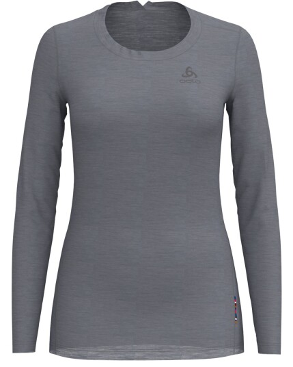 Odlo Suw Top Crewneck L/S Natural + Light W Grey Melange (Storlek M)