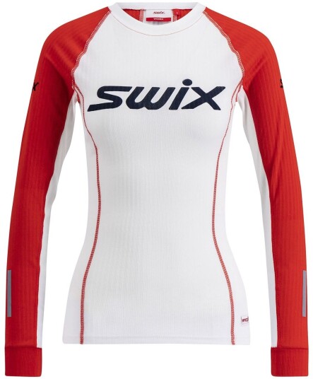 Swix Roadline Racex Long Sleeve W Bright White/Fiery rød M