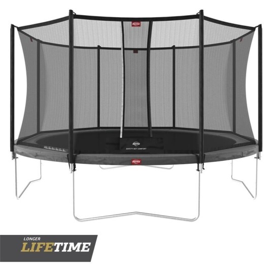 BERG Toys Berg Trampoline Favorit 430 Grå Med Sikkerhetsnett Comfort 430 cm dia Grå