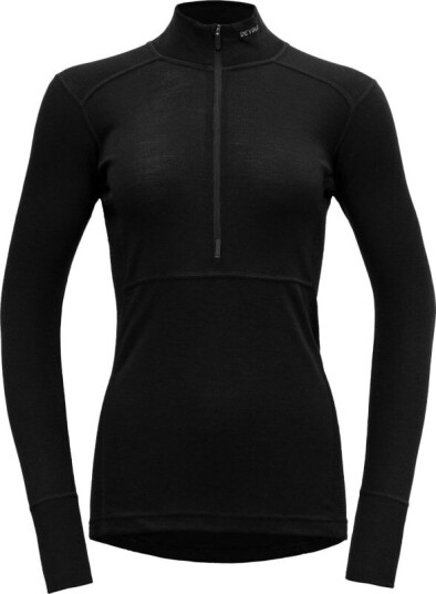 Devold Women's Lauparen Merino 190 Zip Neck XS, Black