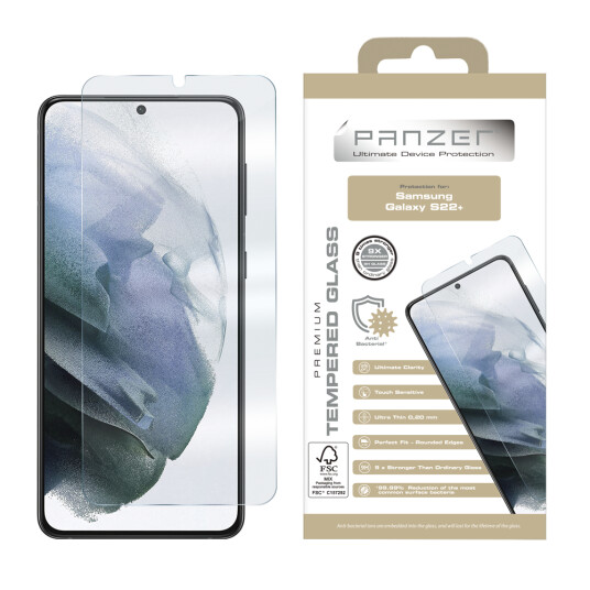 PANZER Samsung Galaxy S22+ (Plus) PANZER Premium Full-Fit - Skjermbeskytter - Gjennomsiktig