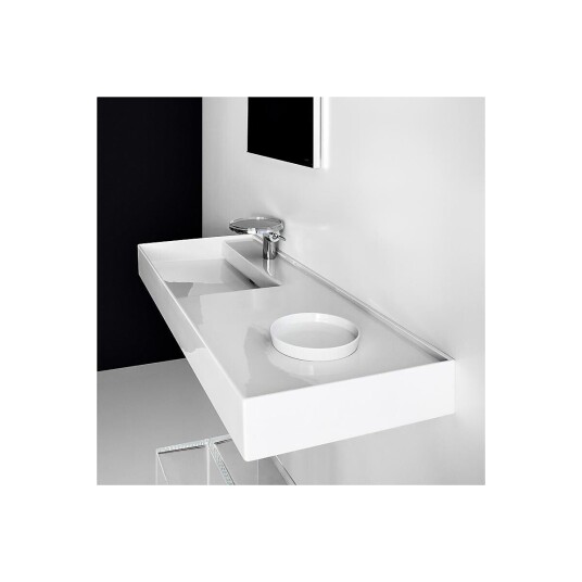 Laufen Kartell Servant med hylle 90x46 cm, u/bl.hull, Sort