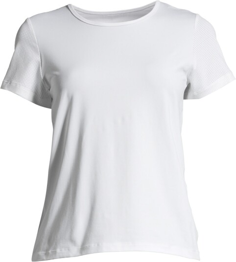 Casall Essential Mesh Detail Tee Dame White 36