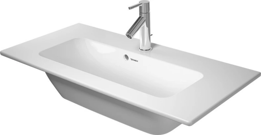 Duravit Me By Starck Compact Møbelser. 830x400 mm, u/bl.hull, m/overløp, Hvit