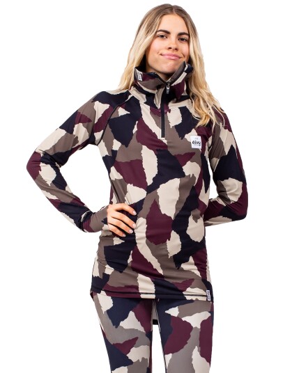 Eivy Icecold Zip Top W Wine Camo (Storlek S)