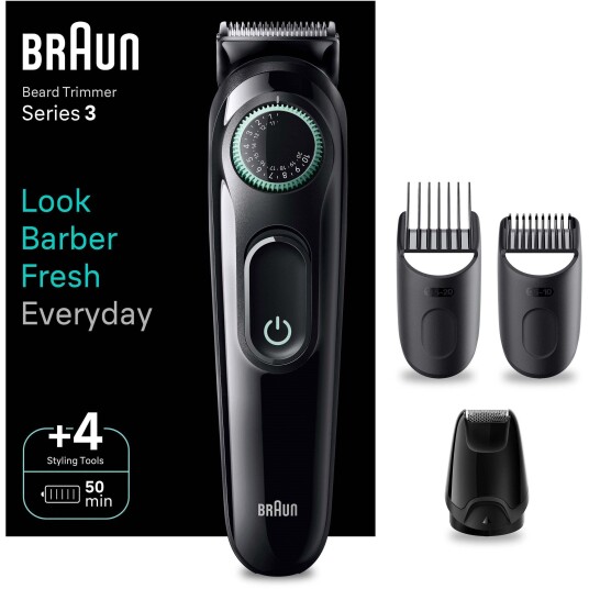 Braun Skjeggtrimmer Styler BT3421 Black / Vibrant Green