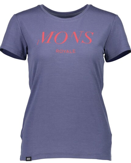 Mons Royale Classic Serif Tee W Stone (Storlek M)