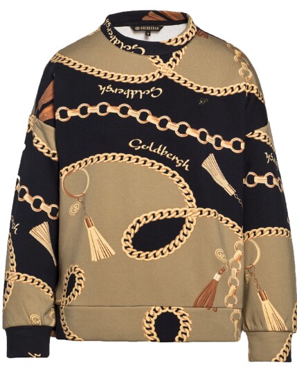 Goldbergh Fortune Sweater W Chain Gold (Storlek L)