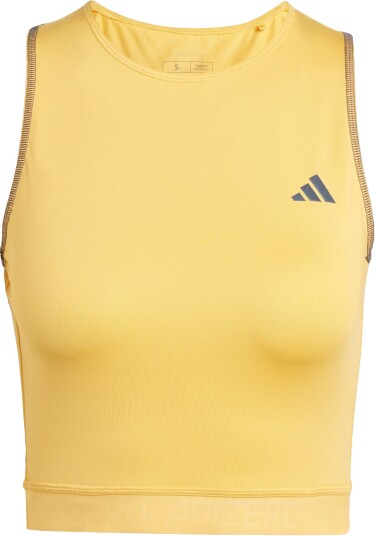 Adidas Adizero Running Crop Tank Dame Semi Spark/Grey Six L