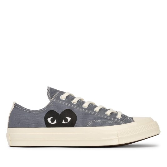 Comme Des Garcons Play X Converse Cdg Big Heart Low Top Grey Sko Grå  unisex 36.5