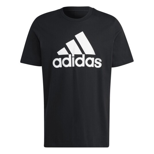 Adidas Ëssential Single Jersey Big Logo T Shirt t skjorte herre L BLACK/WHITE