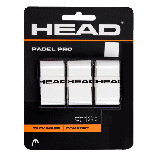 Head Padel Pro 3 Pcs Pack, grip tape, padel One Size WHITE