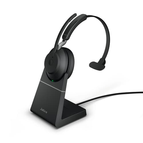 Jabra Evolve2 65 Uc With Stand Hodesett Usb-a Mono Svart