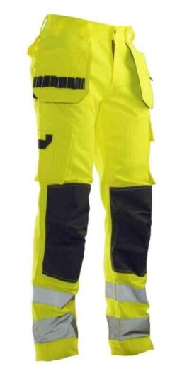 Jobman 2377 Håndverksbukse, kl.2 Str. C56, Gul/Sort, HiVis