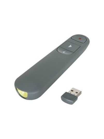 Targus Control Plus Dual Mode Antimicrobial Presenter with Laser presentation remote control - grey