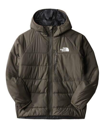 The North Face Reversible Perrito Jacket Boy New Taupe Green/TNF Black (Storlek XS)