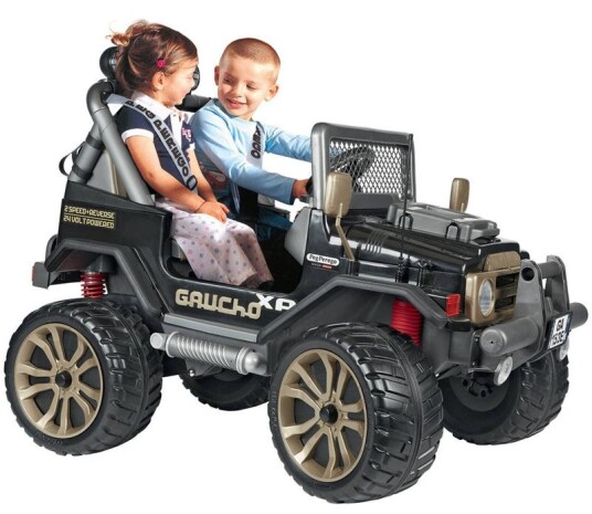 Peg Perego Gaucho XP Terrengbil svart elbil 24V med plass til 2 barn