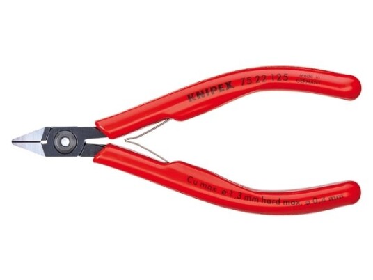 Knipex 75 22 125, Diagonal Tang, Stål, Plast, Rød, 125 Mm, 79 G