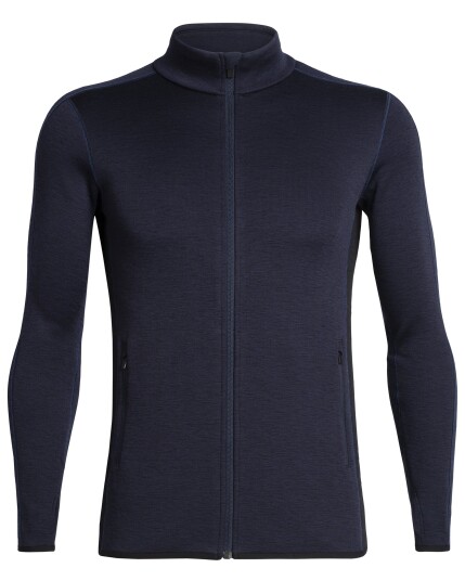 Icebreaker Elemental L/S Zip M Midnight Navy/Black (Storlek L)