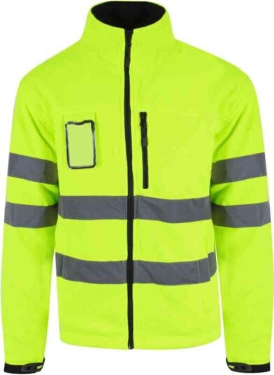 YOU Randers Microfleecejakke, kl.2 Mann, Str. S, HiVis Gul, HiVis