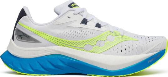 Saucony Men's Endorphin Speed 4  White/Viziblue 40.5