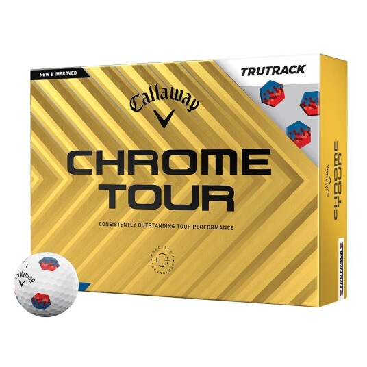 Callaway Chrome Tour Trutrack 24 Golfball Hvit/blå/rød