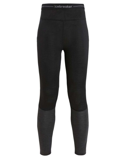 Icebreaker Cool-Lite ZoneKnit Leggings W Black/Jet HTHR/CB (Storlek L)