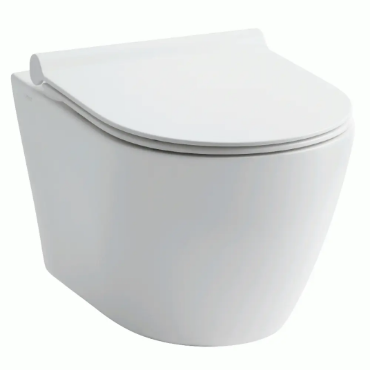 Lavabo Studio Vegghengt Toalett 545x360 mm, m/sete, Rimless, Hvit